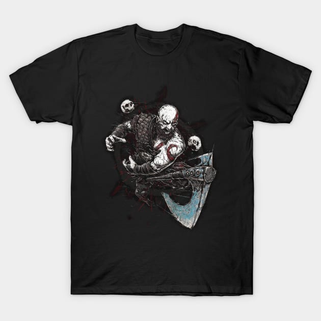 Kratos Van Gogh Oil Painting T-Shirt by Hmus